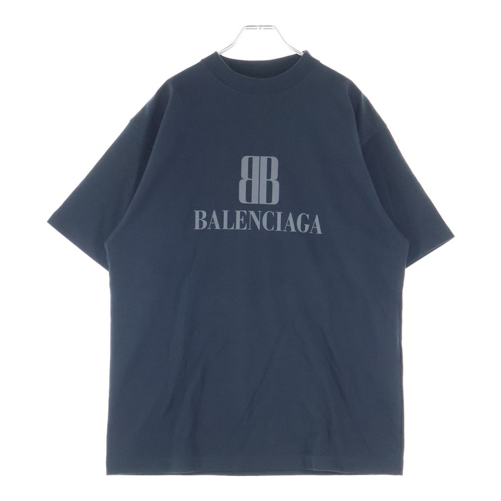 BALENCIAGA(バレンシアガ) 25SS BB Logo Medium Fit 半袖カットソー Tシャツ コットン ブラック 764235 TSVU4
