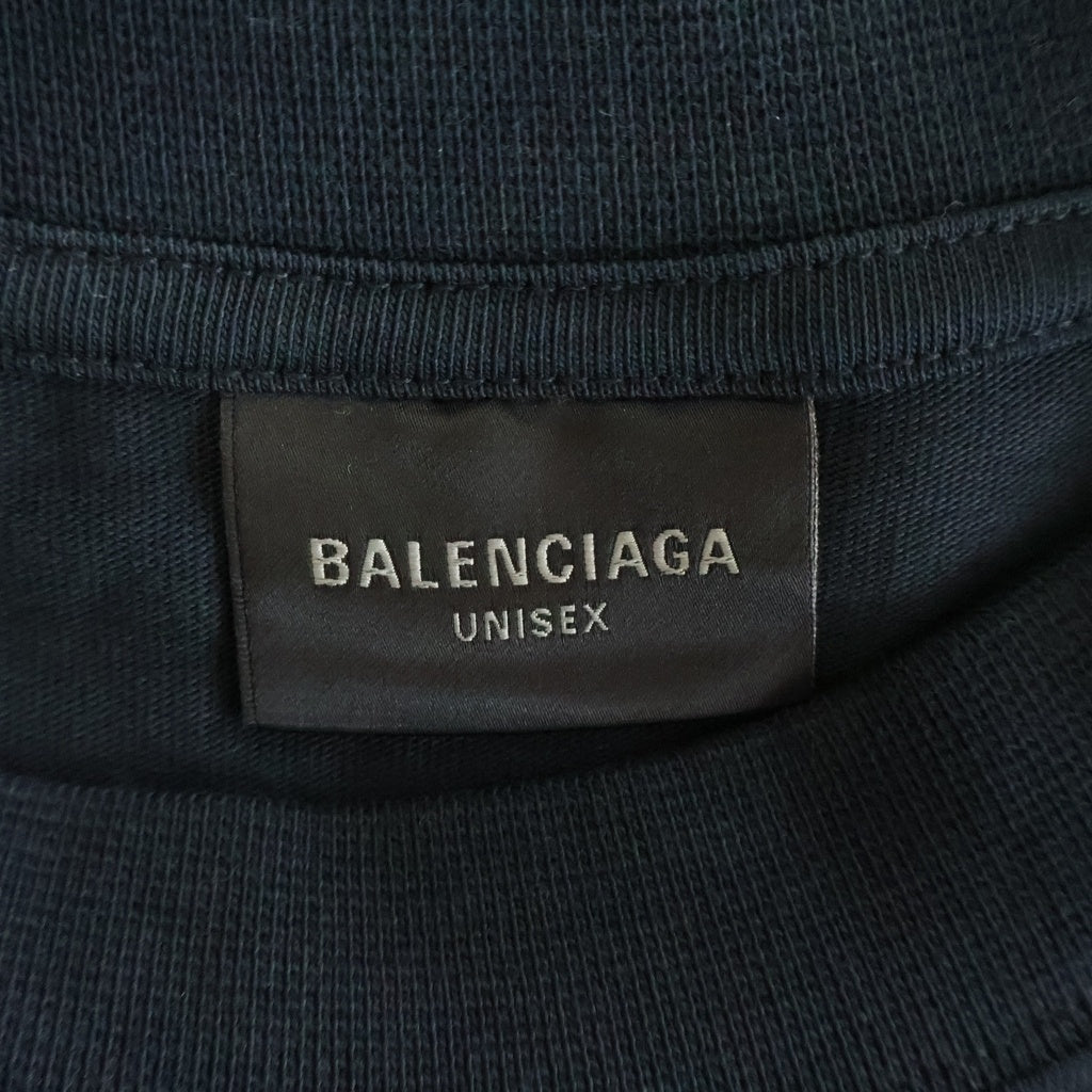 BALENCIAGA(バレンシアガ) 25SS BB Logo Medium Fit 半袖カットソー Tシャツ コットン ブラック 764235 TSVU4