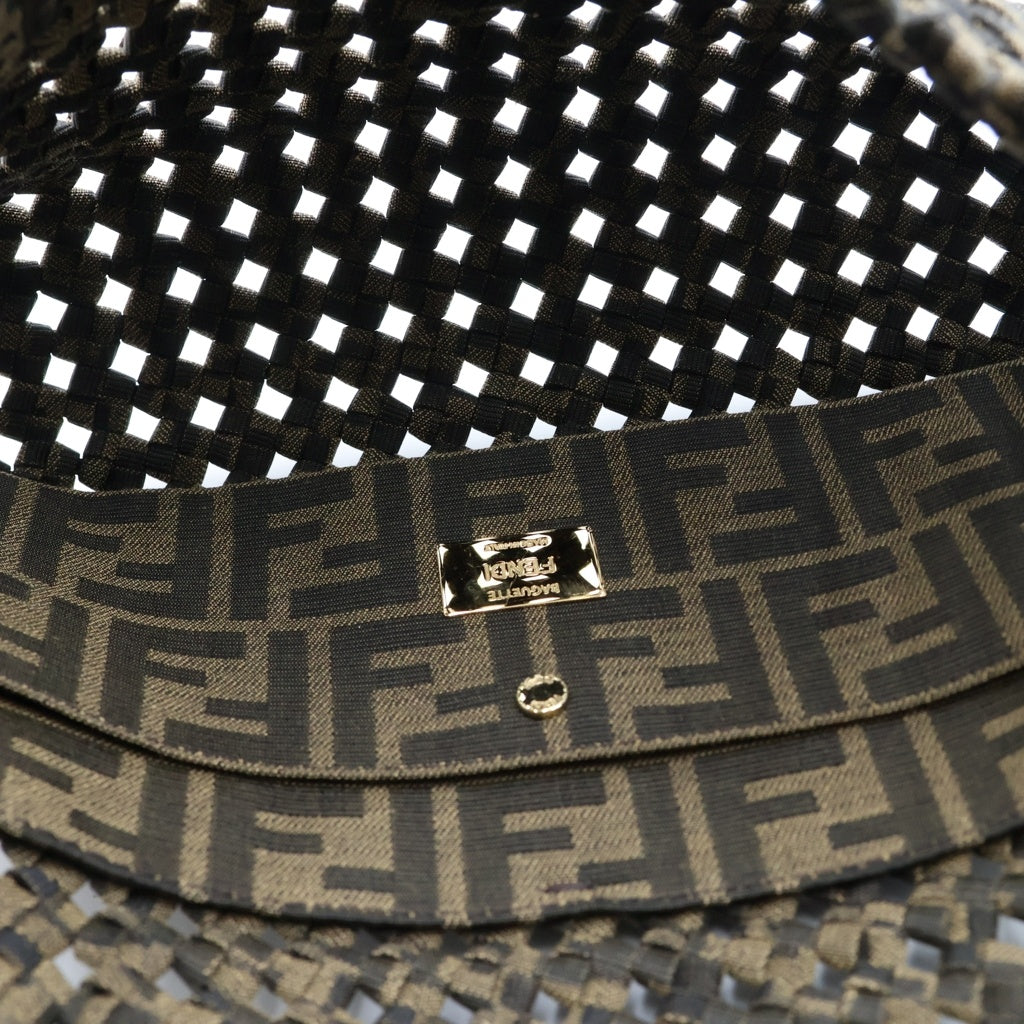 FENDI(フェンディ) マンマバケット ハンドバック ジャガード キャンバス ブラウン 8BR600 レディース