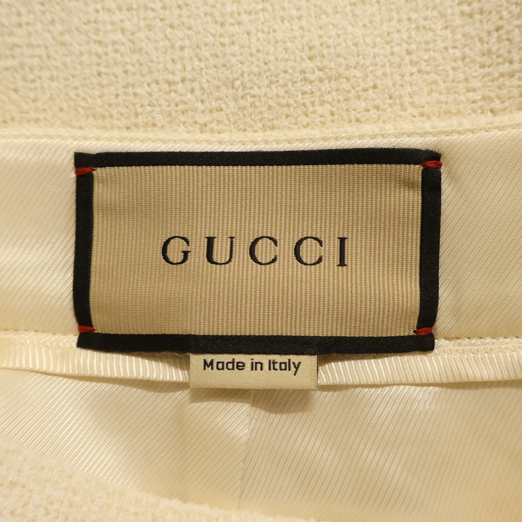 GUCCI(グッチ) GG スカート アイボリー/ブラック ウール 748159 レディース