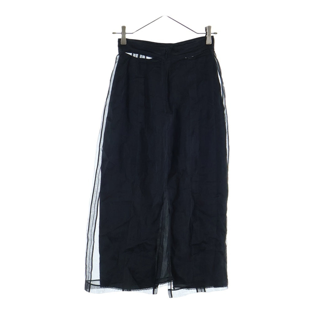 GUCCI(グッチ) シルク オーガンザ スカート ブラック ロング 705909 レディース
