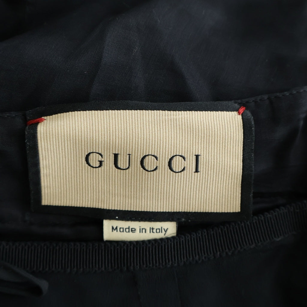 GUCCI(グッチ) シルク オーガンザ スカート ブラック ロング 705909 レディース