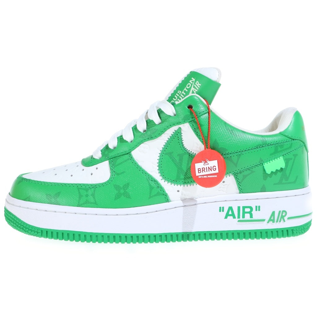 LOUIS VUITTON(ルイヴィトン) ×Nike Air Force 1 Low by Virgil Abloh エアフォース1 ロー ヴァージル・アブロー モノグラム ローカットスニーカー シューズ US6.5/24.5cm ホワイト/ジムグリーン MS0232