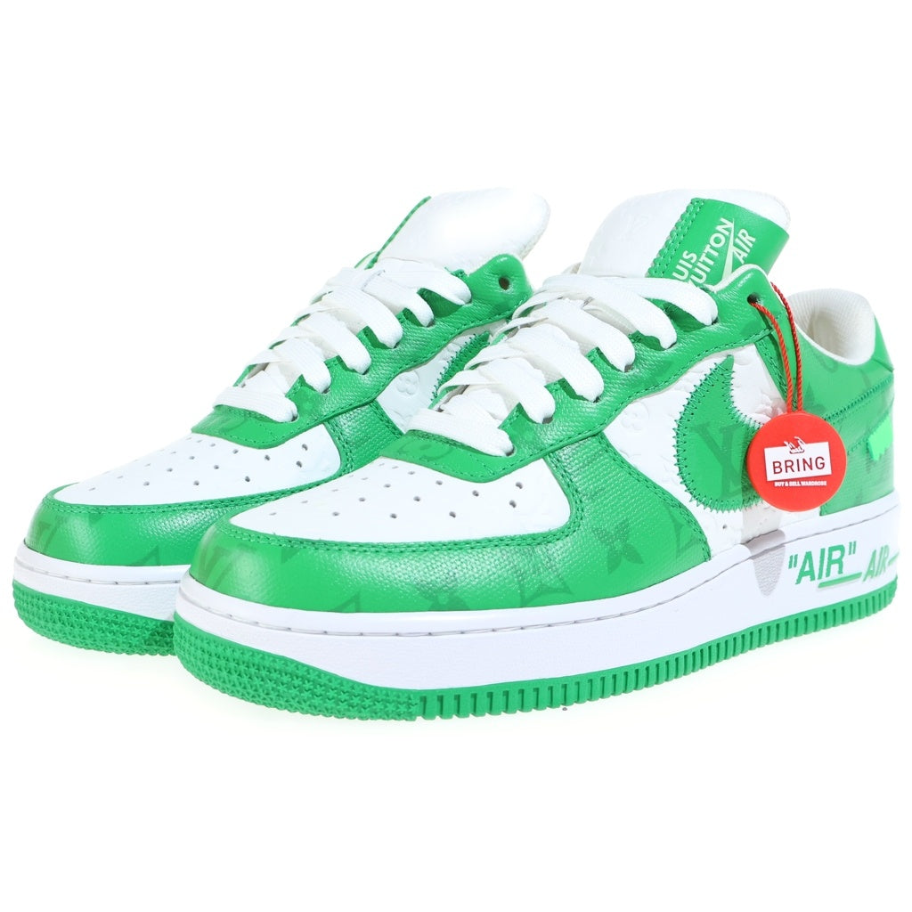 LOUIS VUITTON(ルイヴィトン) ×Nike Air Force 1 Low by Virgil Abloh エアフォース1 ロー ヴァージル・アブロー モノグラム ローカットスニーカー シューズ US6.5/24.5cm ホワイト/ジムグリーン MS0232