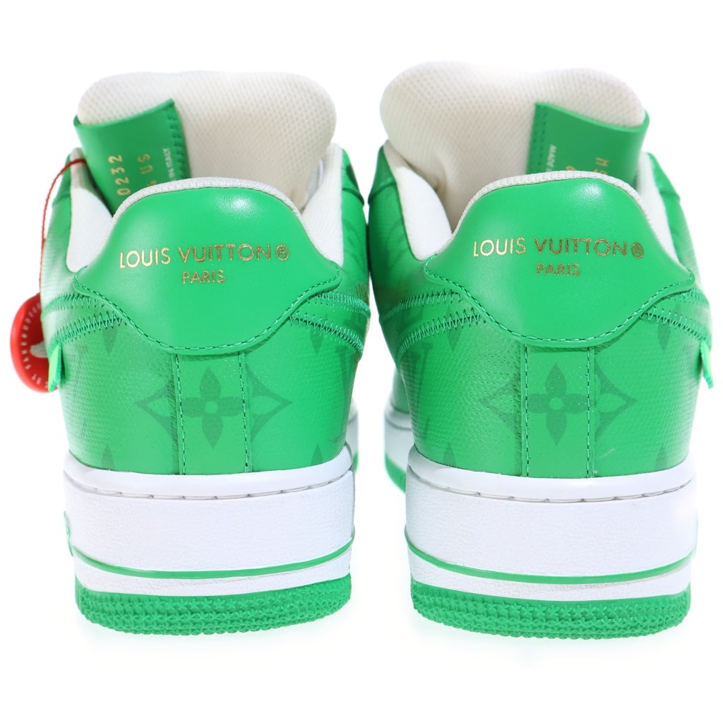 LOUIS VUITTON(ルイヴィトン) ×Nike Air Force 1 Low by Virgil Abloh エアフォース1 ロー ヴァージル・アブロー モノグラム ローカットスニーカー シューズ US6.5/24.5cm ホワイト/ジムグリーン MS0232