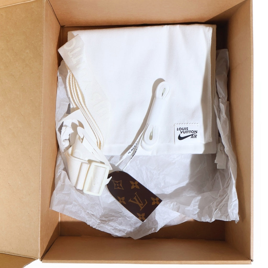 LOUIS VUITTON(ルイヴィトン) ×Nike Air Force 1 Low by Virgil Abloh エアフォース1 ロー ヴァージル・アブロー モノグラム ローカットスニーカー シューズ US6.5/24.5cm ホワイト/ジムグリーン MS0232