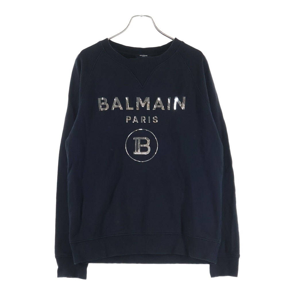 BALMAIN(バルマン) Balmain Paris Logo Sweatshirt ロゴスウェット セーター コットン ブラック 32791231
