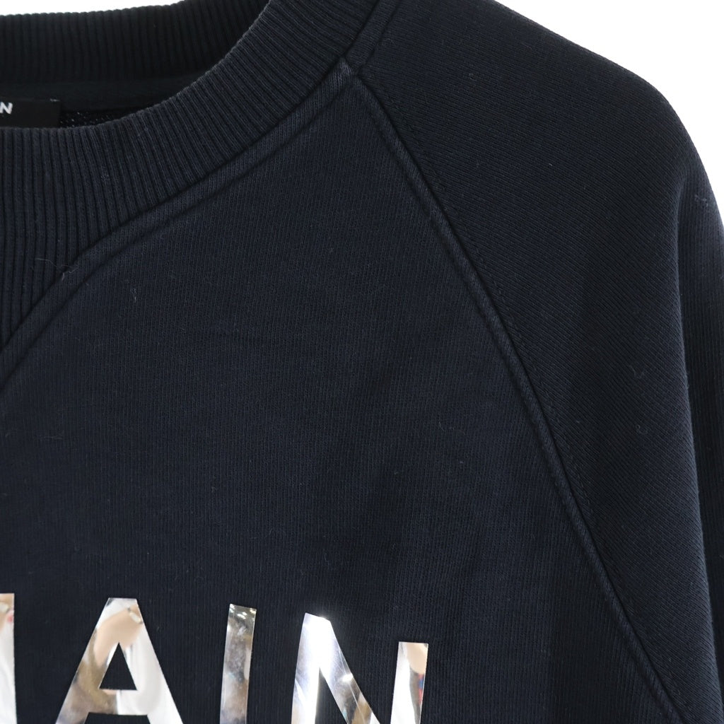 BALMAIN(バルマン) Balmain Paris Logo Sweatshirt ロゴスウェット セーター コットン ブラック 32791231