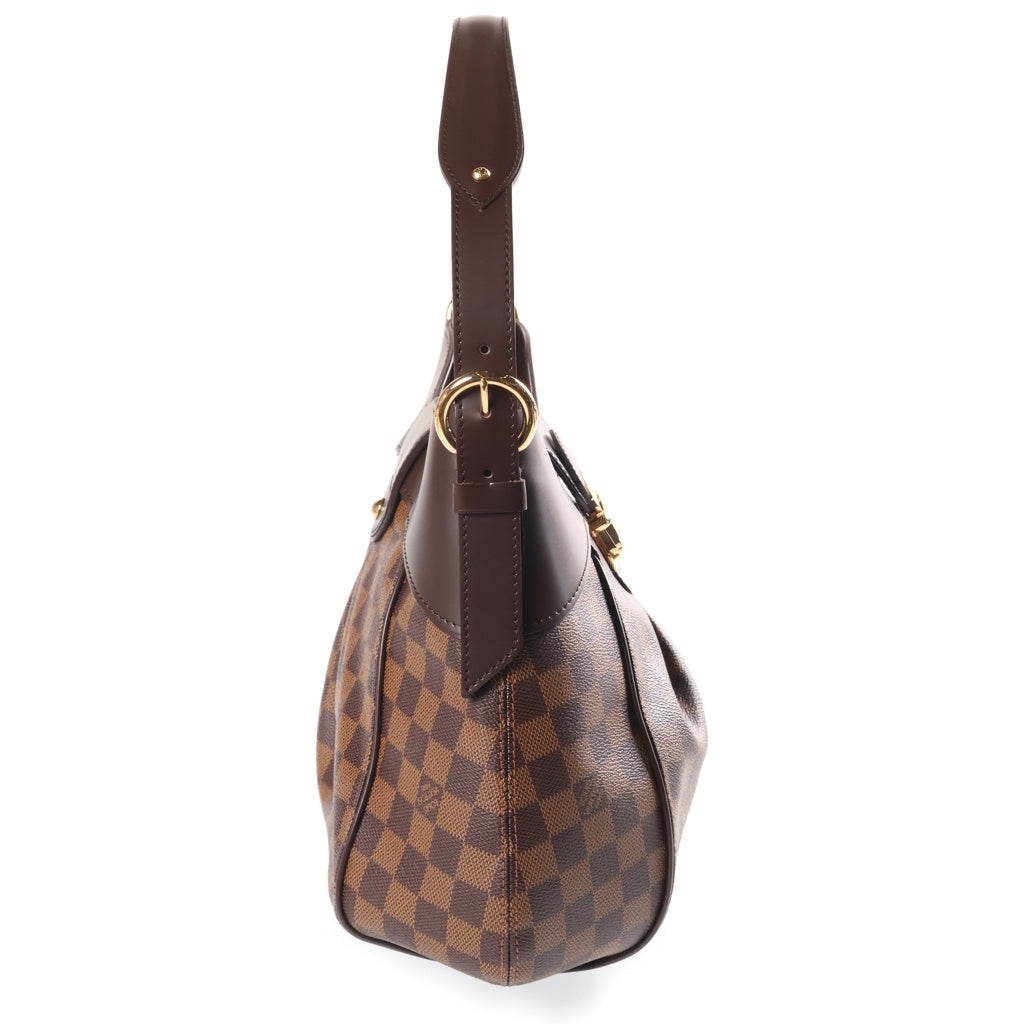 LOUIS VUITTON(ルイヴィトン) ダミエ システィナMM ワンショルダーバッグ ブラウン PVCレザー N41541 ゴールド金具 レディース