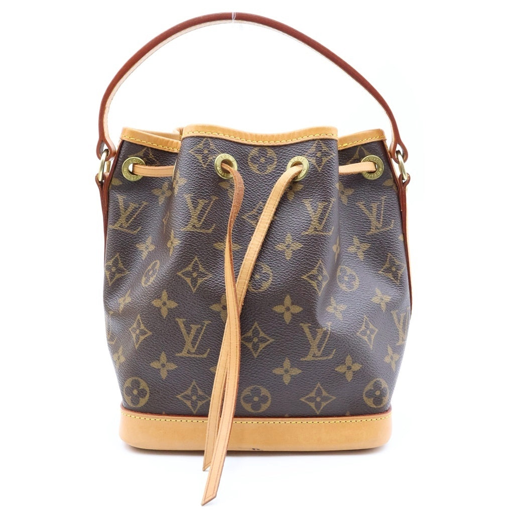 LOUIS VUITTON(ルイヴィトン) モノグラム ナノノエ ハンドバッグ ブラウン PVCレザー M42227 ゴールド金具 レディース