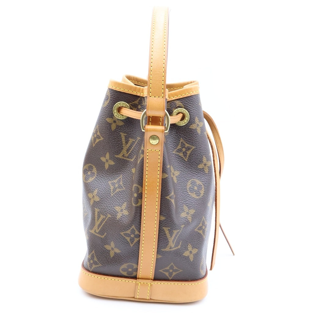 LOUIS VUITTON(ルイヴィトン) モノグラム ナノノエ ハンドバッグ ブラウン PVCレザー M42227 ゴールド金具 レディース