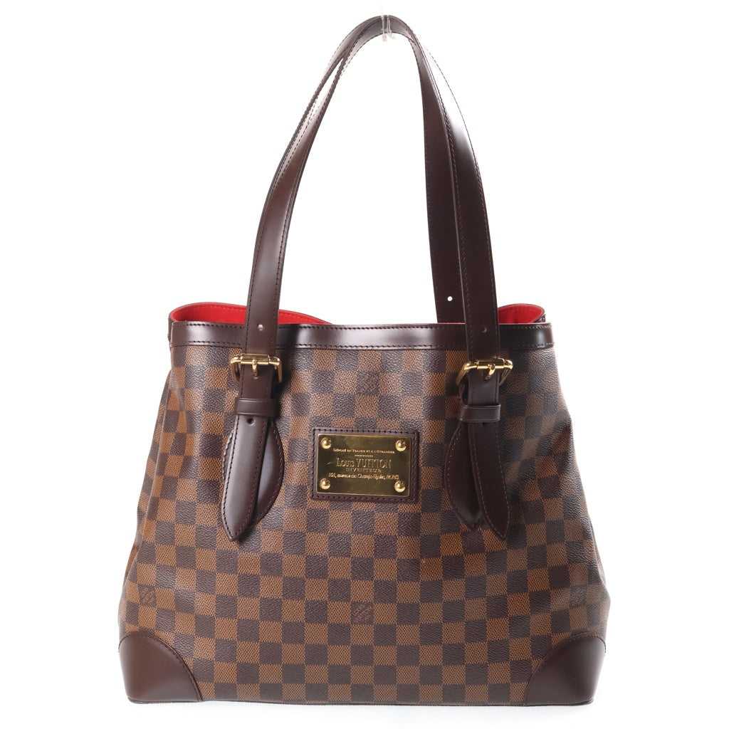 LOUIS VUITTON(ルイヴィトン) ダミエ ハムテッドMM トートバッグ ハンドバッグ ブラウン PVCレザー N51204 ゴールド金具 レディース