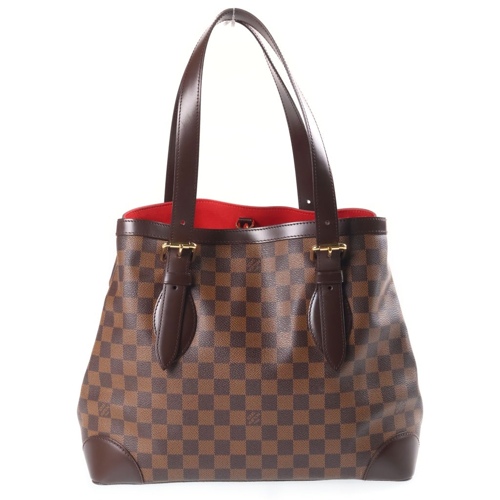LOUIS VUITTON(ルイヴィトン) ダミエ ハムテッドMM トートバッグ ハンドバッグ ブラウン PVCレザー N51204 ゴールド金具 レディース