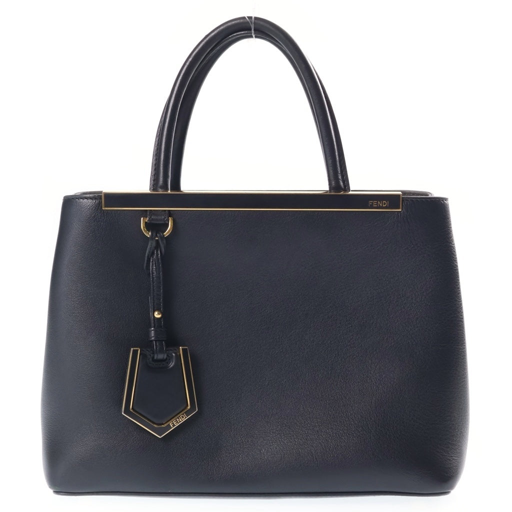 FENDI(フェンディ) プチトゥージュール レザー 2WAY ハンド ショルダーバッグ ブラック ゴールド金具 8BH253 レディース