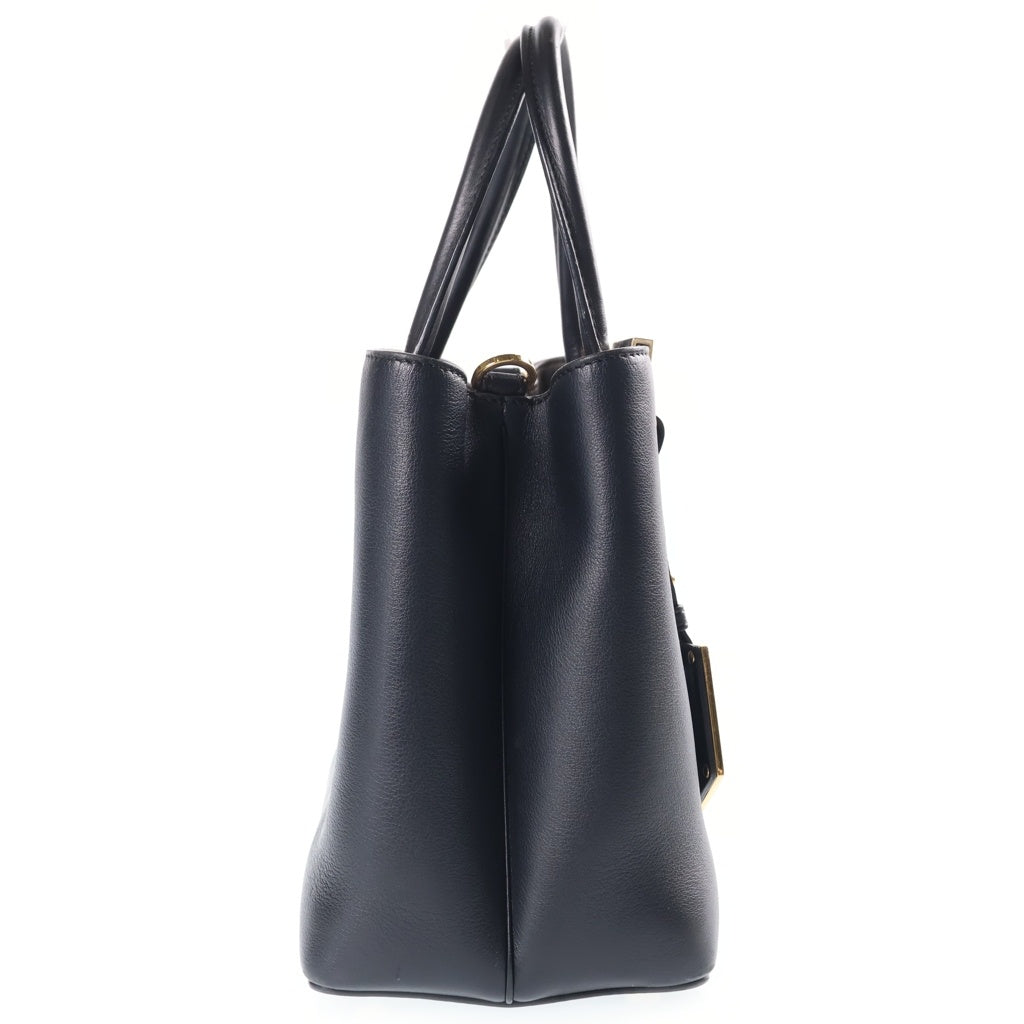 FENDI(フェンディ) プチトゥージュール レザー 2WAY ハンド ショルダーバッグ ブラック ゴールド金具 8BH253 レディース