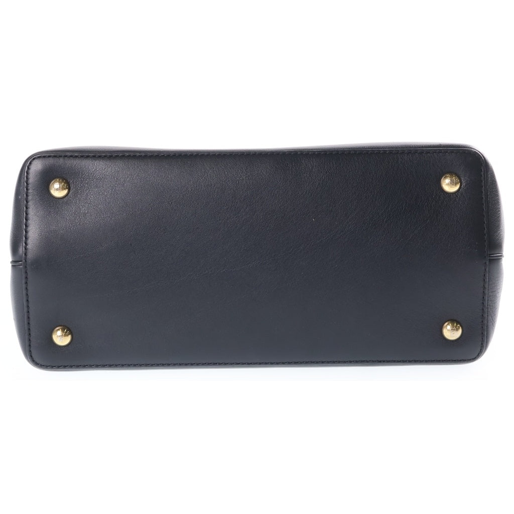 FENDI(フェンディ) プチトゥージュール レザー 2WAY ハンド ショルダーバッグ ブラック ゴールド金具 8BH253 レディース