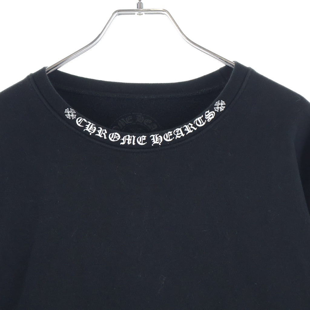 CHROME HEARTS(クロムハーツ) Neck Logo Crewneck Sweatshirt ネックロゴ クルーネック スウェット ブラック