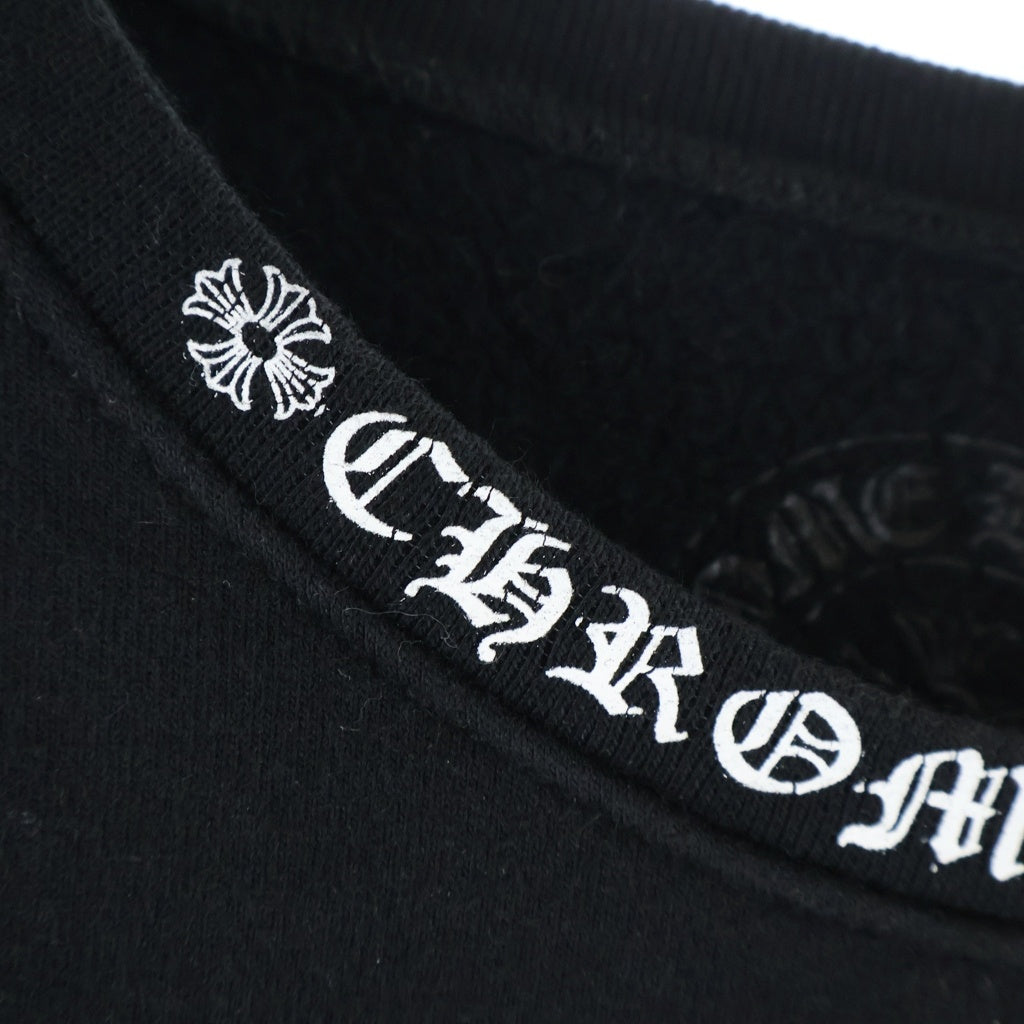 CHROME HEARTS(クロムハーツ) Neck Logo Crewneck Sweatshirt ネックロゴ クルーネック スウェット ブラック