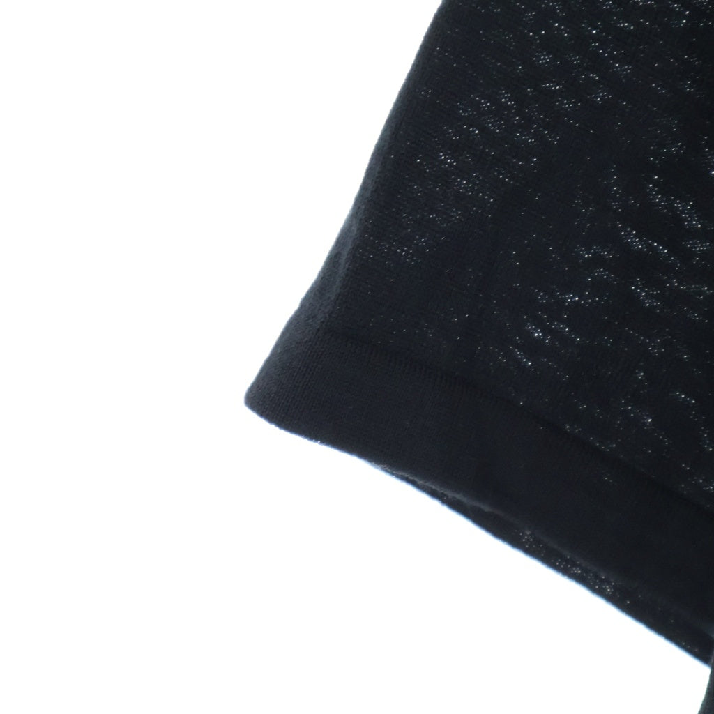 SAINT LAURENT PARIS(サンローランパリ) カサンドラ シアー Tシャツ カットソー YSLロゴ コットン ブラック