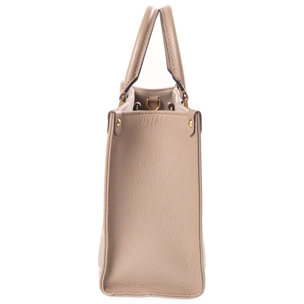 LOUIS VUITTON(ルイヴィトン) モノグラム・アンプラント オンザゴー PM 2WAYショルダーバッグ ハンドバッグ ベージュ レザー M45779 ゴールド金具 レディース