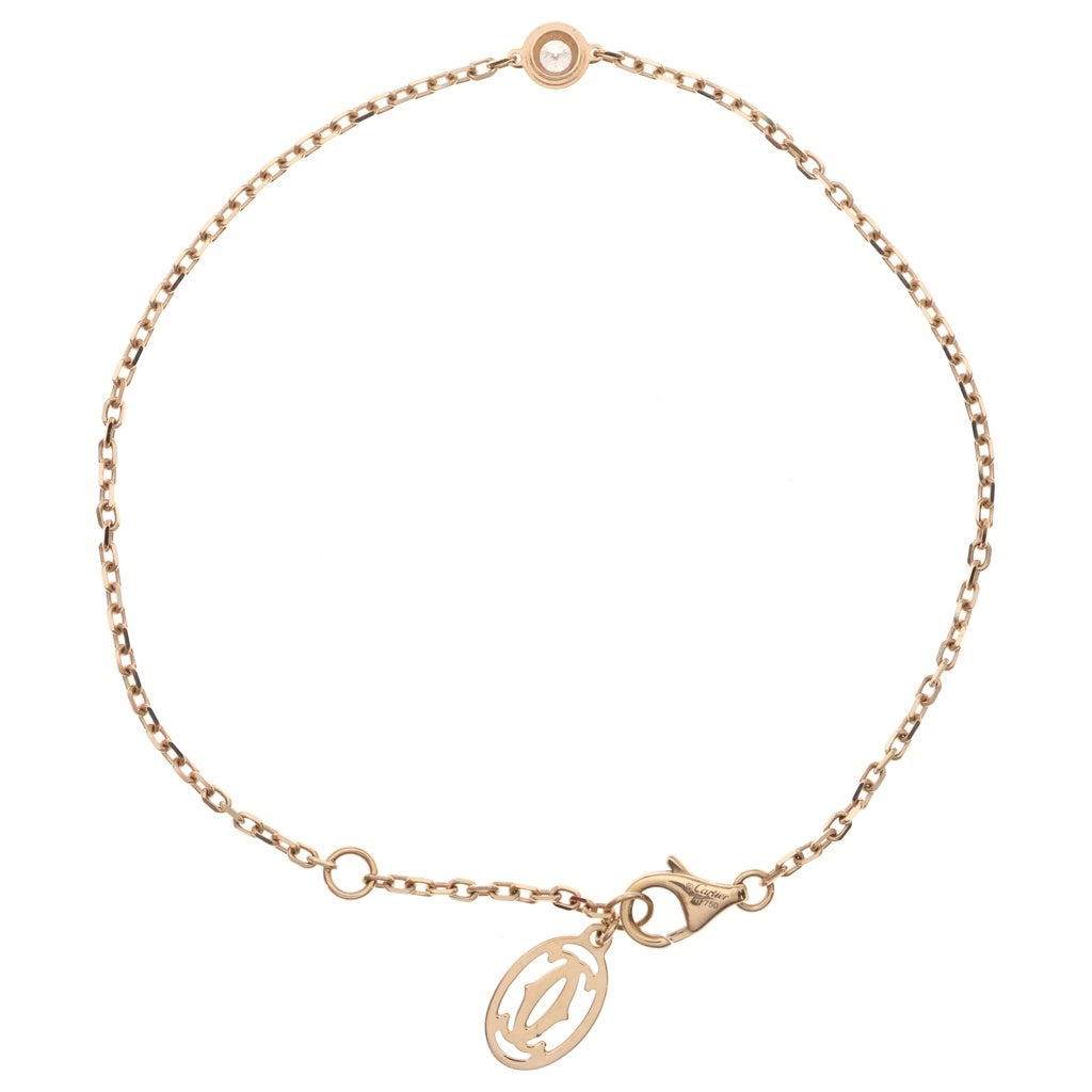Cartier(カルティエ) ダムール SM 1Pダイヤモンド ブレスレット Au750 ピンクゴールド B6040300 レディース