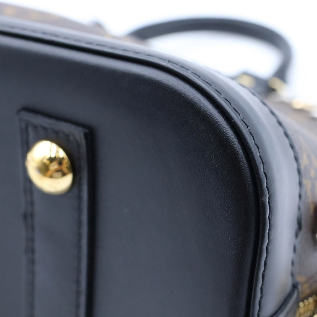 LOUIS VUITTON(ルイヴィトン) モノグラム アルマPM クルーズコレクション ハンドバッグ ブラウン×ブラック レザー×PVC M41579 ゴールド金具 レディース