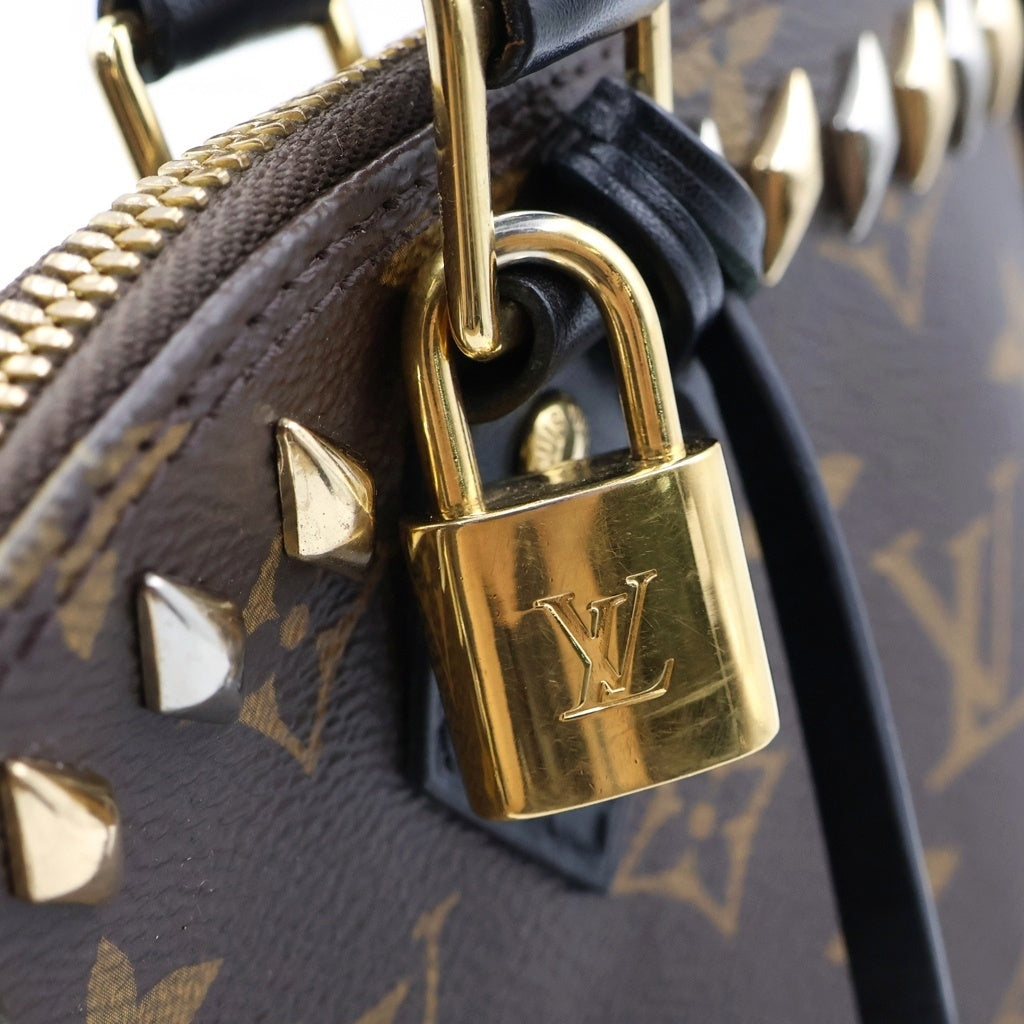 LOUIS VUITTON(ルイヴィトン) モノグラム アルマPM クルーズコレクション ハンドバッグ ブラウン×ブラック レザー×PVC M41579 ゴールド金具 レディース