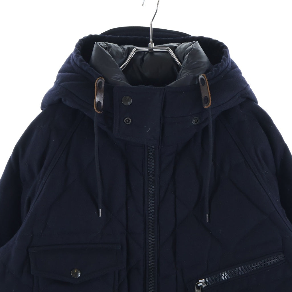 MONCLER(モンクレール) HARRY DOWN JAKET ハリー ウール ジップアップ ダウンジャケット フード ネイビー 420914131205 54233