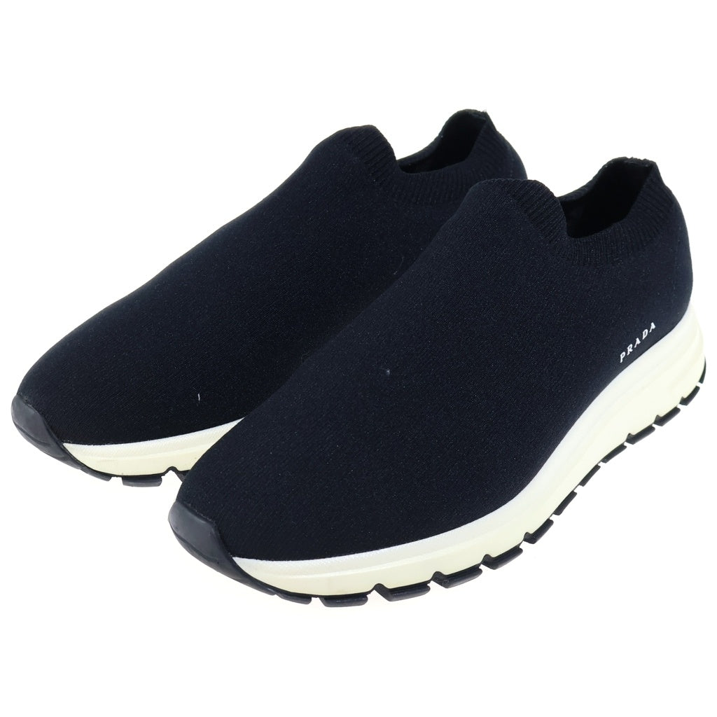 PRADA(プラダ) Knit Slip On ニットスリッポン ロゴ ソックス ローカットスニーカー シューズ ブラック 2S 2952