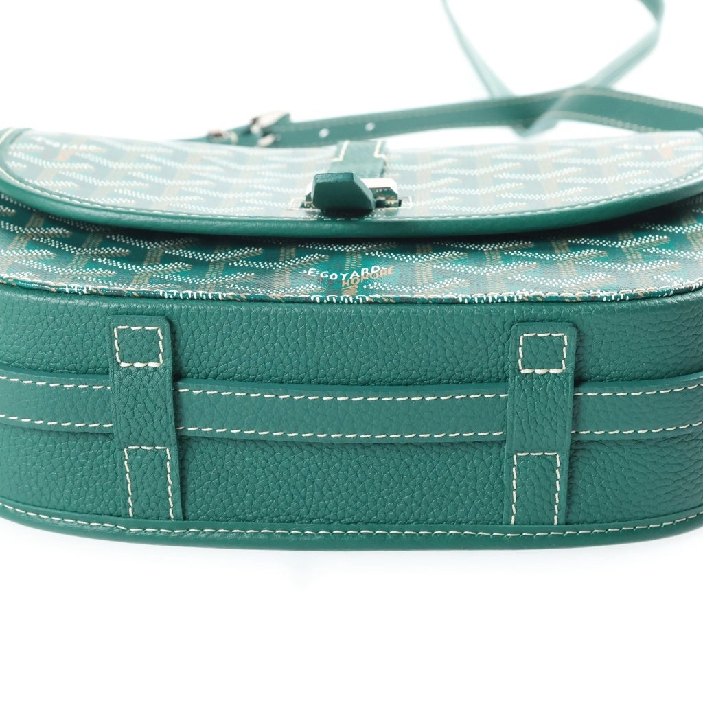 GOYARD(ゴヤール) ベルヴェデーレPM ショルダーバック グリーン レザー シルバー金具 レディース