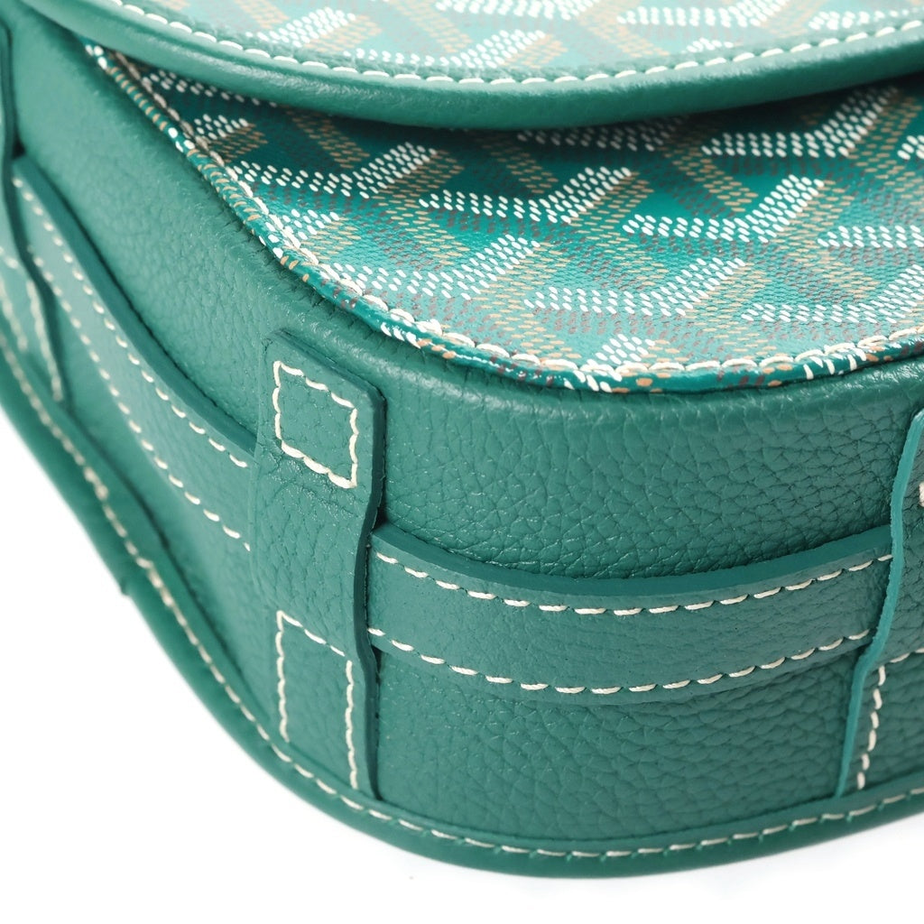 GOYARD(ゴヤール) ベルヴェデーレPM ショルダーバック グリーン レザー シルバー金具 レディース