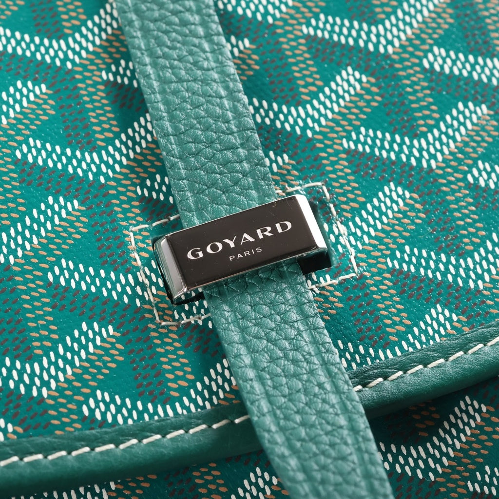 GOYARD(ゴヤール) ベルヴェデーレPM ショルダーバック グリーン レザー シルバー金具 レディース