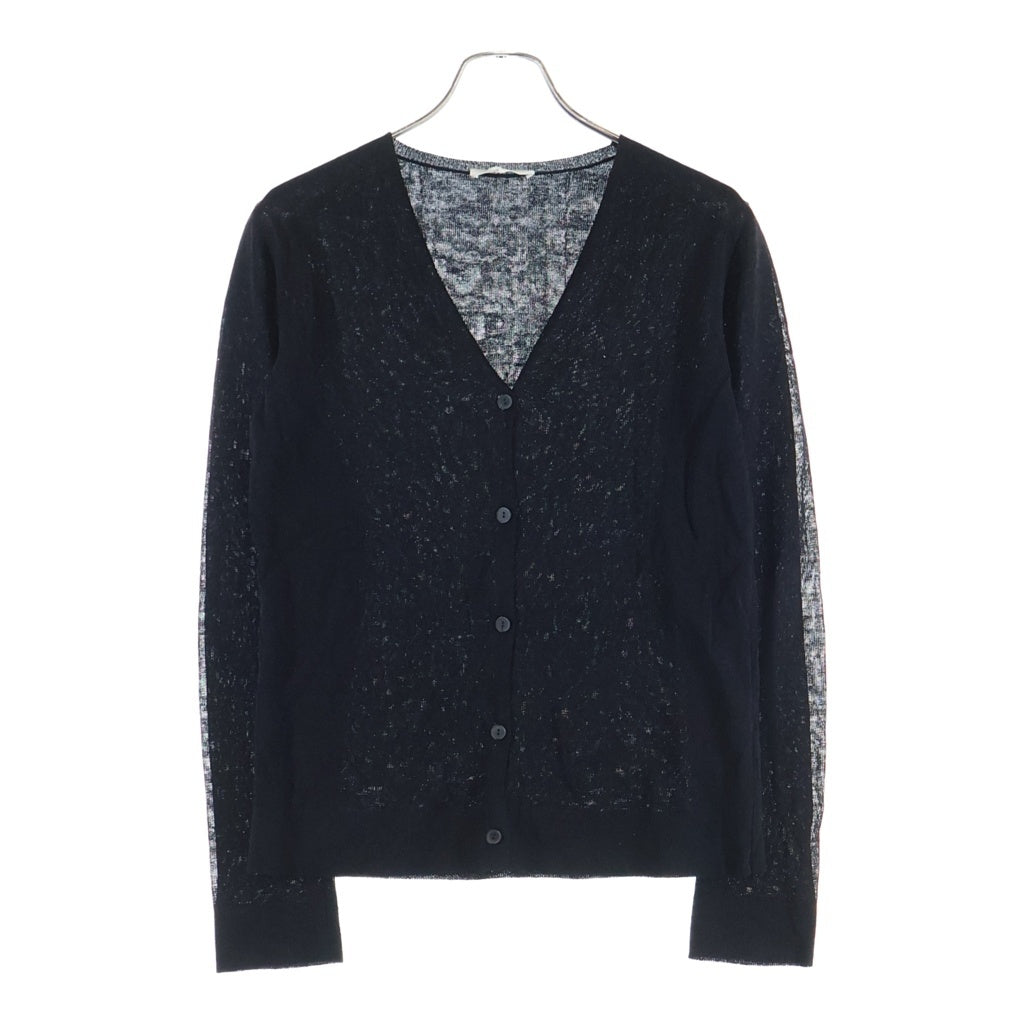 THE ROW(ザロウ) JHEEL CARDIGAN ジール リネン ニット 長袖 カーディガン ブラック レディース 8802Y889