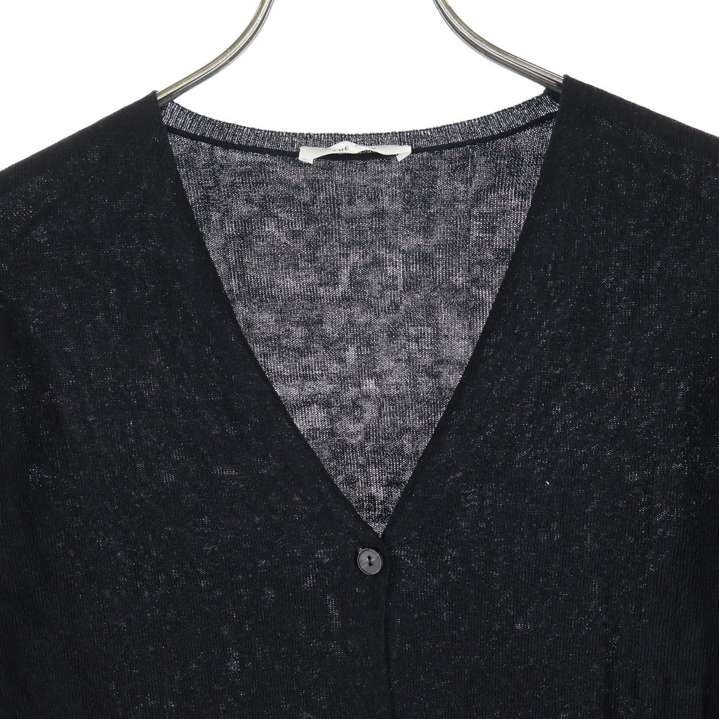 THE ROW(ザロウ) JHEEL CARDIGAN ジール リネン ニット 長袖 カーディガン ブラック レディース 8802Y889