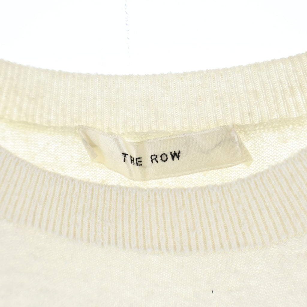 THE ROW(ザロウ) JOCKTON TOP TSHIRT ジョクトン シルク クルーネック 半袖Tシャツ カットソー ホワイト 8874Y901 レディース