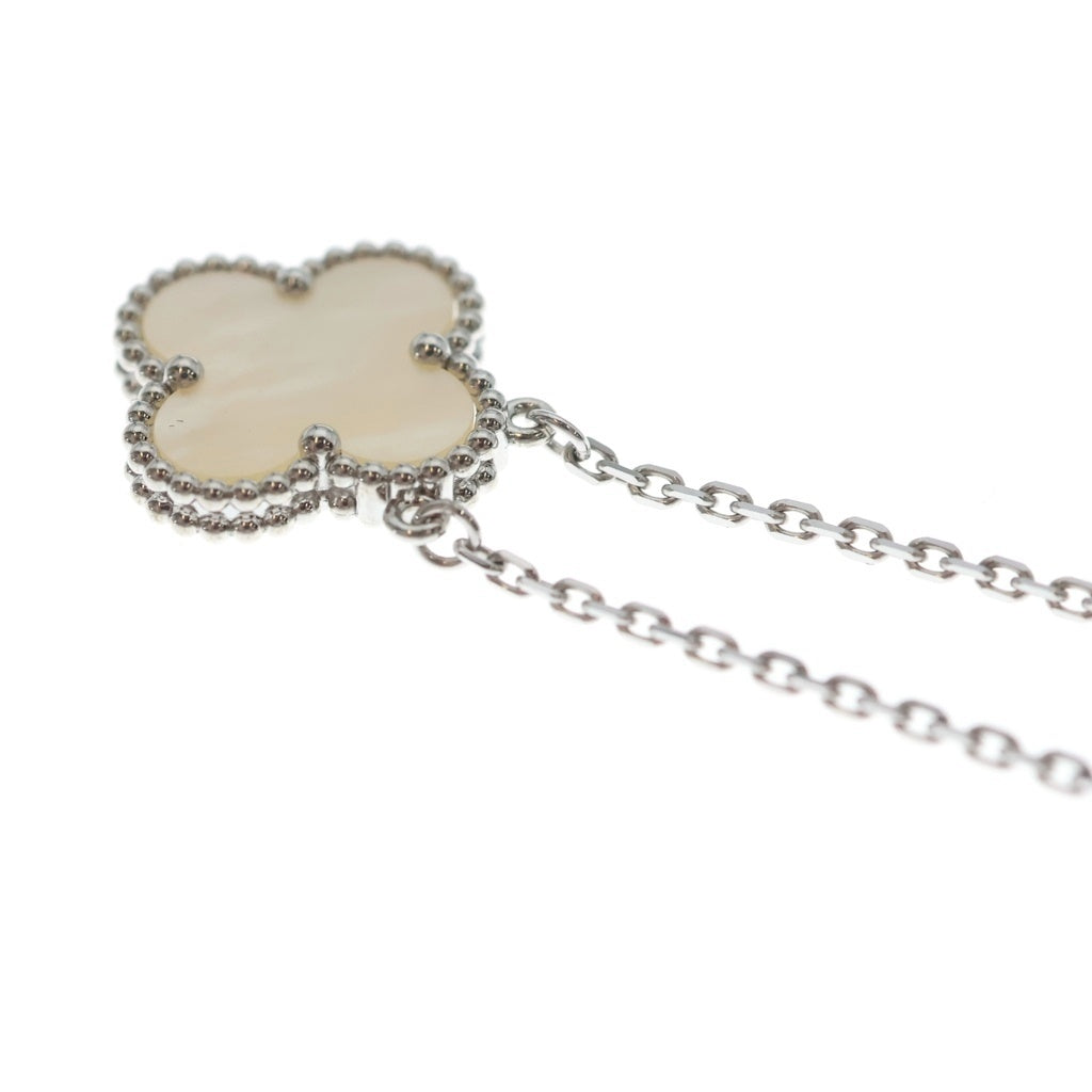 Van Cleef & Arpels(ヴァンクリーフアンドアーペル) ヴィンテージアルハンブラ マザーオブパール ネックレス K18WG ホワイトゴールド VCARF48700 レディース