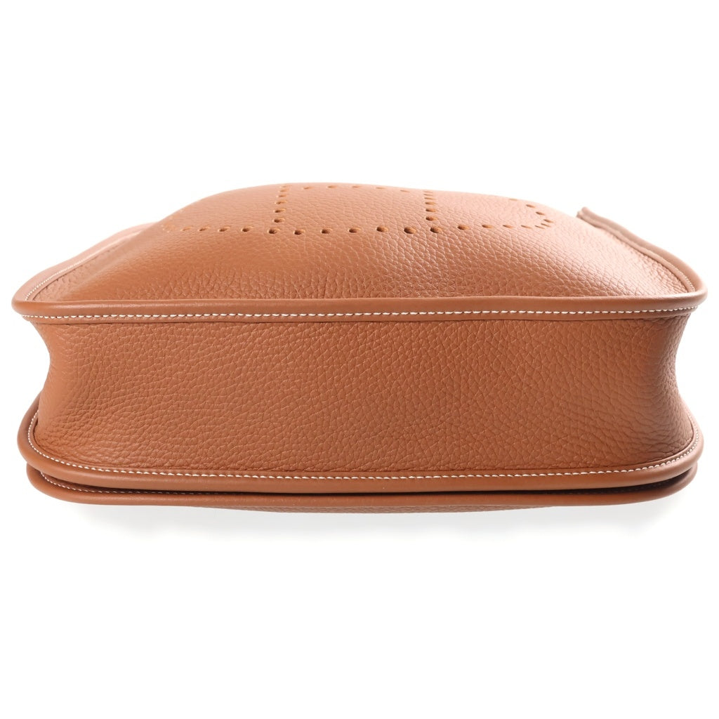 HERMES(エルメス) エブリン29 ゴールド トリヨンクレマンス レザー ショルダーバッグ シルバー金具 ブラウン W刻印 レディース