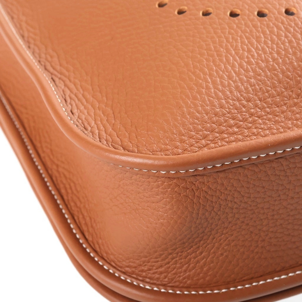 HERMES(エルメス) エブリン29 ゴールド トリヨンクレマンス レザー ショルダーバッグ シルバー金具 ブラウン W刻印 レディース