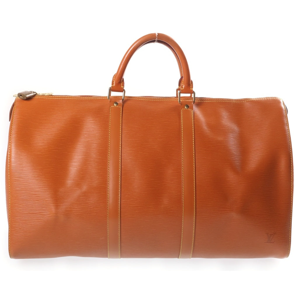 LOUIS VUITTON(ルイヴィトン) エピ キーポル50 トラベルバッグ ボストンバッグ ブラウン オレンジ レザー M42968 ゴールド金具 レディース