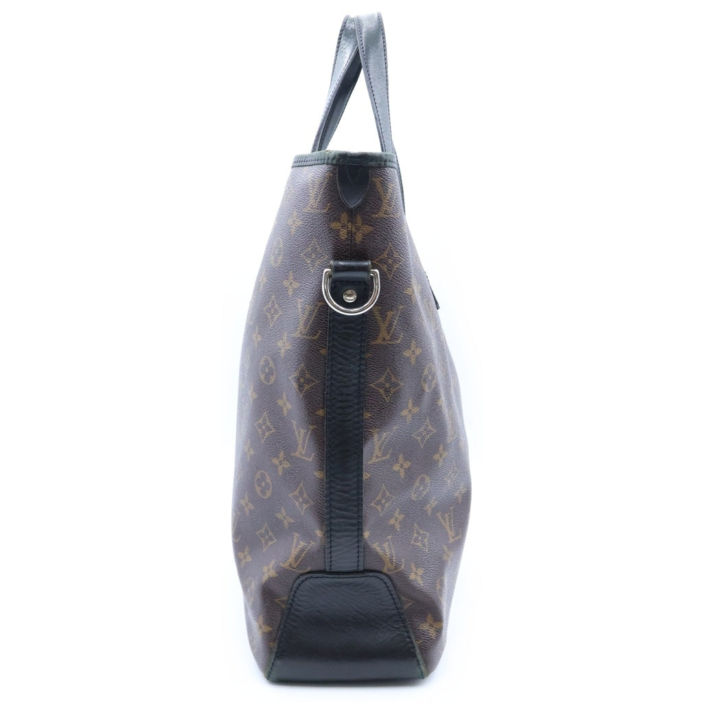 LOUIS VUITTON(ルイヴィトン) モノグラム・マカサー キタン 2WAYハンドバッグ トートバッグ ブラウン×ブラック PVC×レザー M40388 シルバー金具