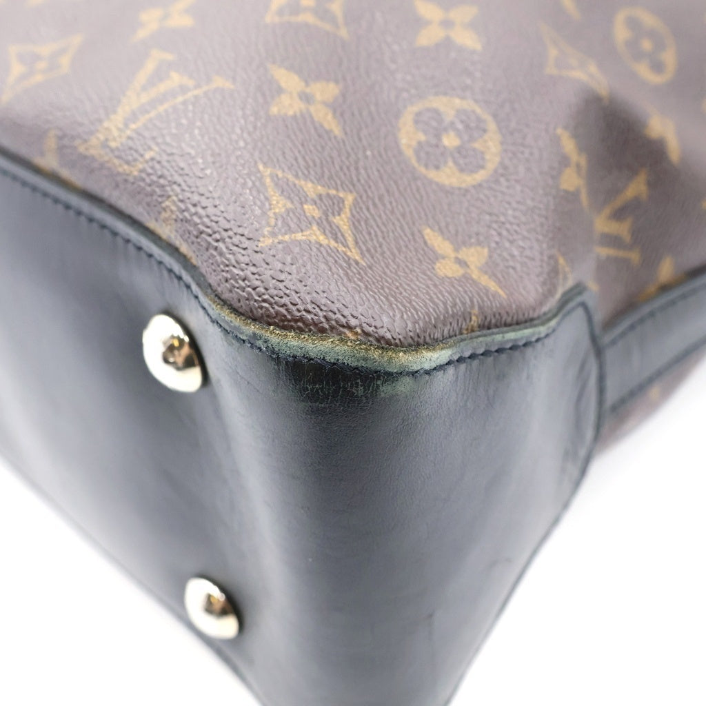 LOUIS VUITTON(ルイヴィトン) モノグラム・マカサー キタン 2WAYハンドバッグ トートバッグ ブラウン×ブラック PVC×レザー M40388 シルバー金具