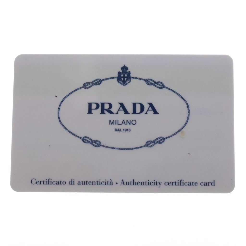 PRADA(プラダ) スカル トートバッグ ハンドバッグ ブラック レザー×ナイロン VA832T シルバー金具 レディース