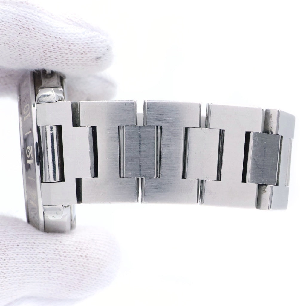 Cartier(カルティエ) パシャC GMT 黒文字盤 腕時計 SS/AT カルティエケア確認済 W31079M7 シルバー×ブラック レディース
