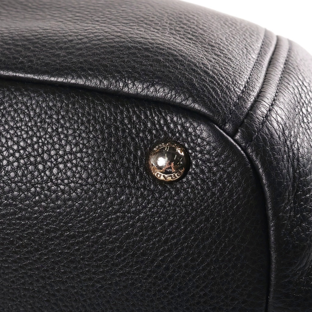PRADA(プラダ) ヴィッテロ フェニックス ホーボーバッグ ワンショルダーバッグ ブラック レザー BR5096 シルバー金具 レディース