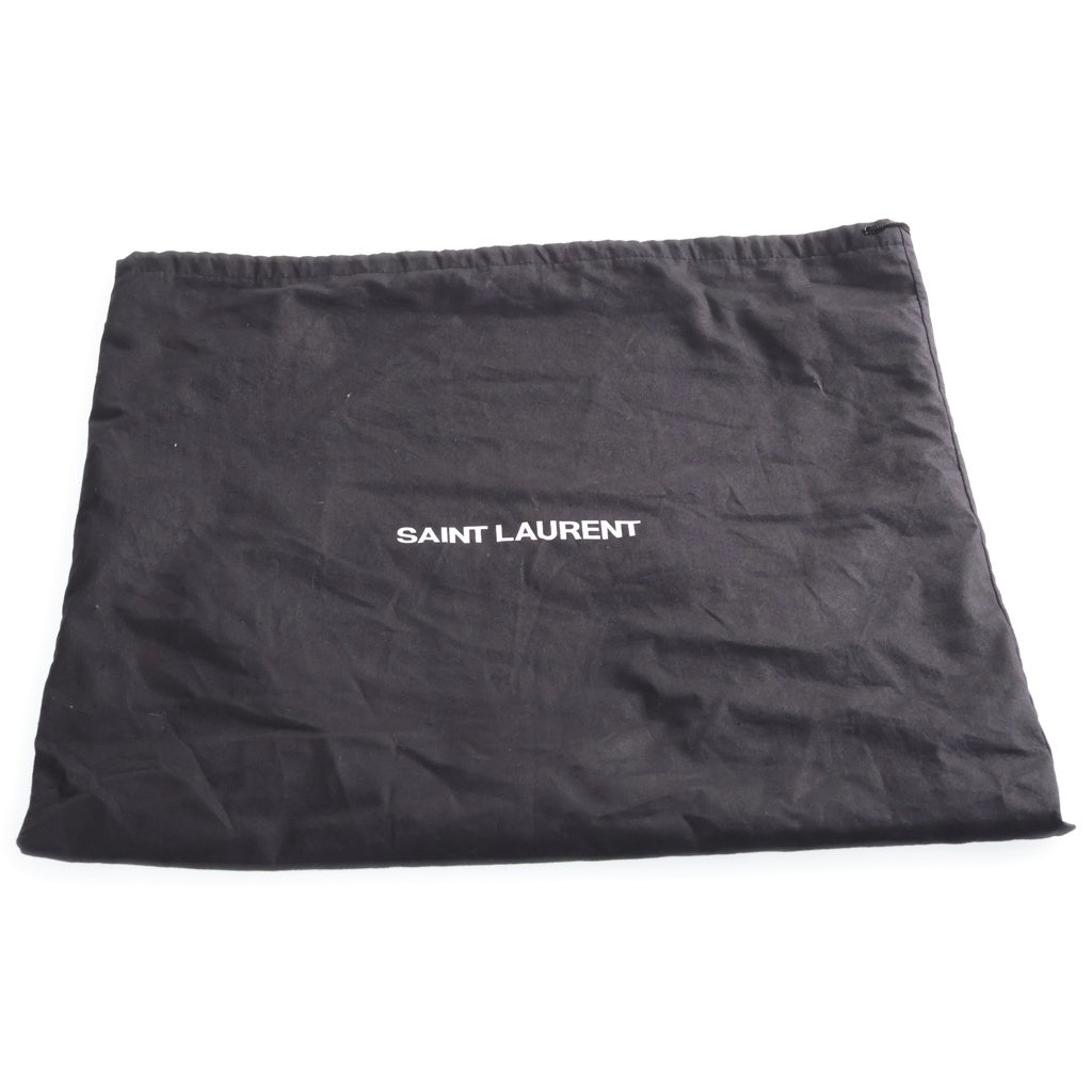 SAINT LAURENT PARIS(サンローランパリ) サック・ド・ジュール スモール ハンドバッグ ブラック レザー 378299 シルバー金具 レディース