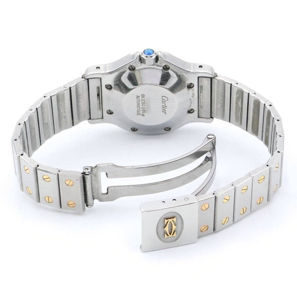 Cartier(カルティエ) サントスロンドLM サントスオクタゴンLM 白文字盤 YG×SS/AT K18 シルバー×イエローゴールド 81037232