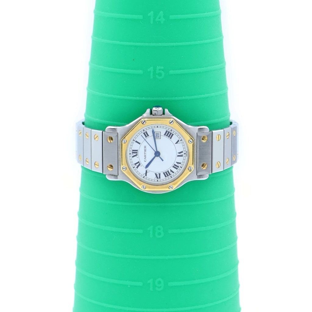 Cartier(カルティエ) サントスロンドLM サントスオクタゴンLM 白文字盤 YG×SS/AT K18 シルバー×イエローゴールド 81037232