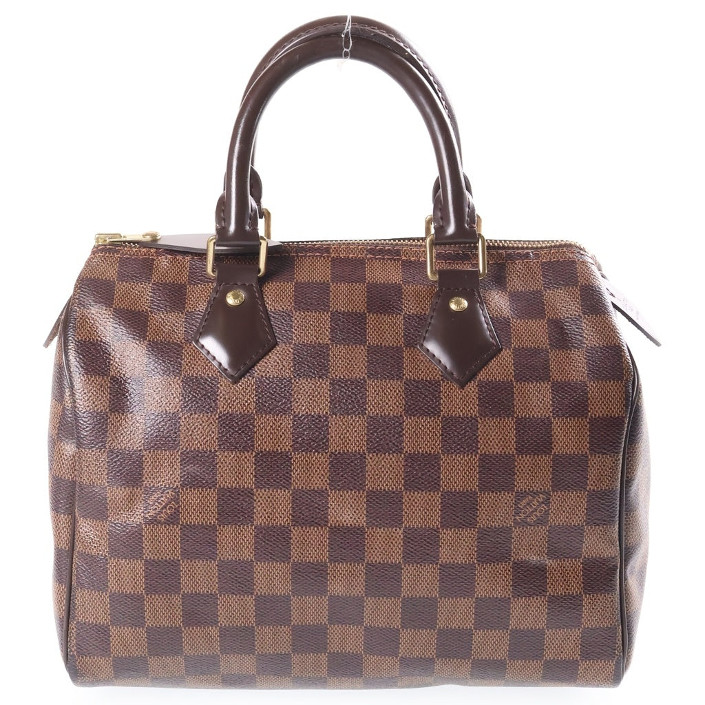 LOUIS VUITTON(ルイヴィトン) ダミエ スピーディ25 ハンドバッグ ボストンバッグ ブラウン レザー×PVC N41365 ゴールド金具 レディース