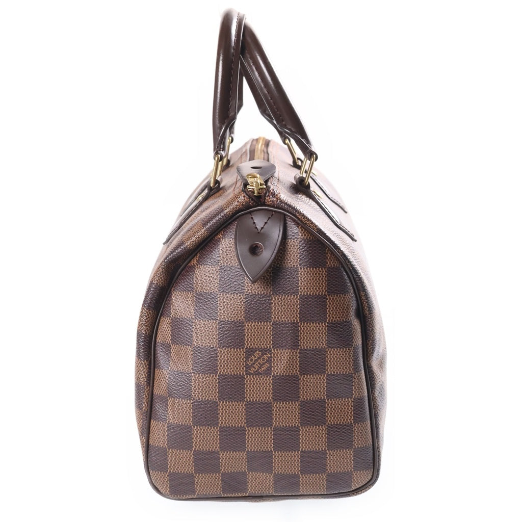 LOUIS VUITTON(ルイヴィトン) ダミエ スピーディ25 ハンドバッグ ボストンバッグ ブラウン レザー×PVC N41365 ゴールド金具 レディース