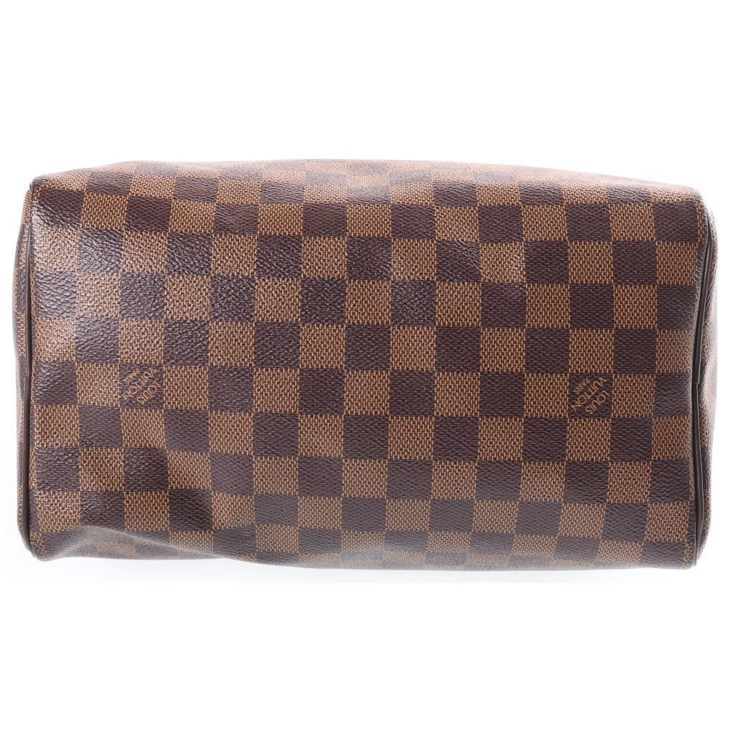 LOUIS VUITTON(ルイヴィトン) ダミエ スピーディ25 ハンドバッグ ボストンバッグ ブラウン レザー×PVC N41365 ゴールド金具 レディース